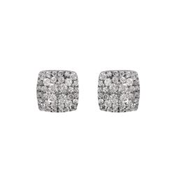 10KT White Gold Diamond Earrings -# 2066