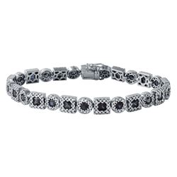 14KT White Gold Ladies Diamond and Gemstone Bracelet -# 10398