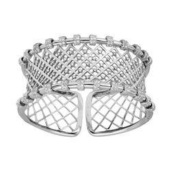 18KT White Gold Diamond Bangle Bracelet -# 6475