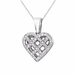 18KT White Gold Ladies Slider with Chain  -# 6704-1