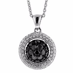 18k White Gold Diamond Pendant With Chain -# 6069