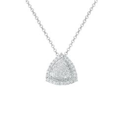 14KT White Gold Ladies Slider with Chain  -# 6790