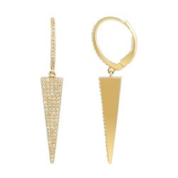 14KT Yellow Gold Diamond Earrings -# 7612-1