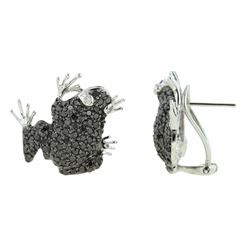 14KT White Gold Diamond Earrings -# 5881-1