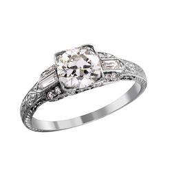 Platinum Diamond Engagement Ring -# 1671