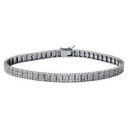 18KT White Gold Diamond Tennis Bracelet -# 6515