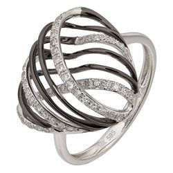 14KT White Gold Women's Diamond Ring -# 6119