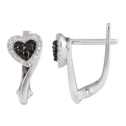 14KT White Gold Diamond Earrings -# 6108