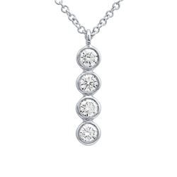 14KT White Gold Diamond Necklace -# 7857