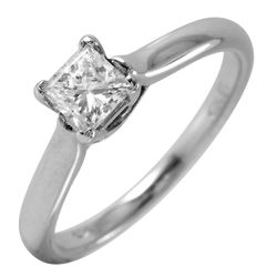 14KT White Gold Solitaire Enagement Ring -# 42