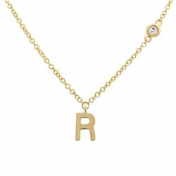 14KT Yellow Gold Diamond Necklace -# 8089