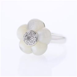 18KT White Gold Ladies Diamond Fashion Ring -# 9061