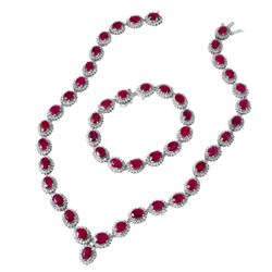 14KT White Gold Diamond Jewelry Suite  -# 1762