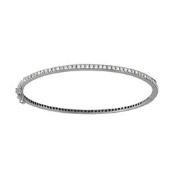 14KT White Gold Diamond Eternity Bangle -# 6472-1