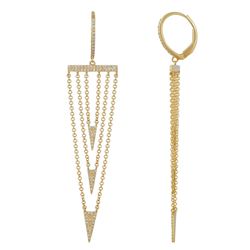 14KT Yellow Gold Diamond Earrings -# 7905