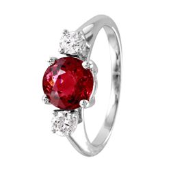 14KT White Gold Tourmaline & Diamond Ring -# 1566