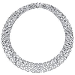 18KT White Gold Ladies Diamond Necklace -# 10603