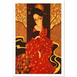 Legendary Russian Artist Sergey Smirnov (1953-2006)! "Geisha In Red" Limited Edition Mixed Media on 
