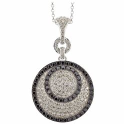 14KT White Gold Diamond Pendant With Chain -# 6030-1