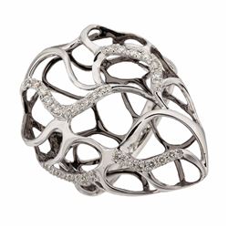 14KT White Gold Women's Diamond Ring -# 5973