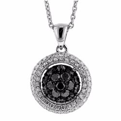 18k White Gold Diamond Pendant With Chain -# 6069-1