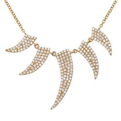 14KT Yellow Gold Diamond Necklace -# 8058