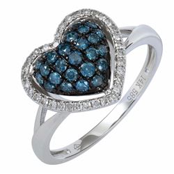 14KT White Gold Women's Diamond Ring -# 6092