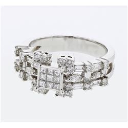 18KT White Gold Ladies Diamond Fashion Ring -# 10120