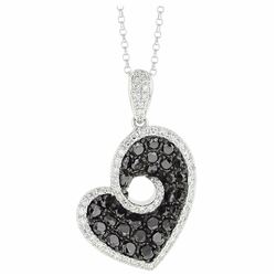 14KT White Gold Diamond Pendant With Chain -# 5908-1