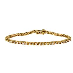 14KT Yellow Gold Diamond Tennis Bracelet -# 1843