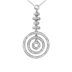 14KT White Gold Ladies Slider with Chain  -# 6816-1