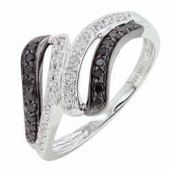 14KT White Gold Women's Diamond Ring -# 6004-1