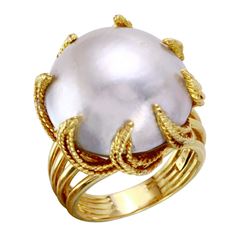 18KT Yellow Gold Pearl Ring -# 1872