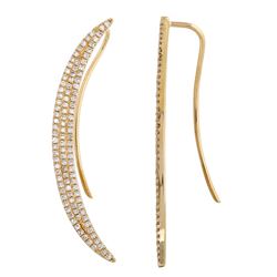 14KT Yellow Gold Diamond Earrings -# 7604-1