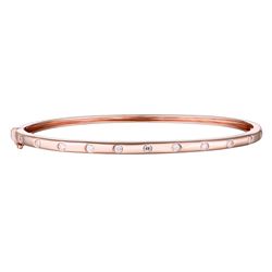 14KT Rose Gold Diamond Bangle -# 7566