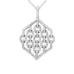 14KT White Gold Ladies Slider with Chain  -# 6699