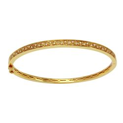 14KT Yellow Gold Diamond Bangle Bracelet -# 6518-1