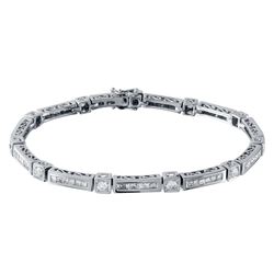 18KT White Gold Ladies Diamond Bracelet -# 10506