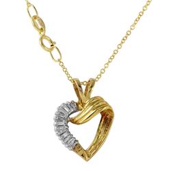 14KT Yellow Gold Diamond Pendant & Chain -# 3