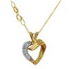 Image 1 : 14KT Yellow Gold Diamond Pendant & Chain -# 3