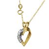Image 2 : 14KT Yellow Gold Diamond Pendant & Chain -# 3