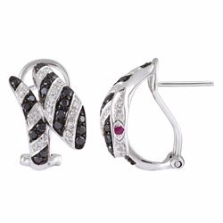 14KT White Gold Diamond Earrings -# 5805