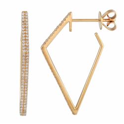 14KT Yellow Gold Diamond Earrings -# 7996-1