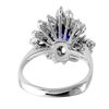 Image 4 : 14KT White Gold Sapphire & Diamond Ring -# 986