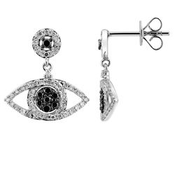 14KT White Gold Diamond Earrings -# 6023