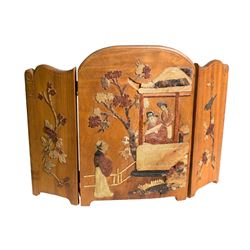 Hand Carved Wood Table Screen -# 4322