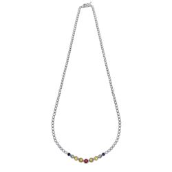 18KT White Gold Gemstone Necklace -# 6439