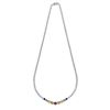 Image 1 : 18KT White Gold Gemstone Necklace -# 6439