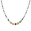 Image 2 : 18KT White Gold Gemstone Necklace -# 6439