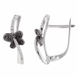 14KT White Gold Diamond Earrings -# 6013-1